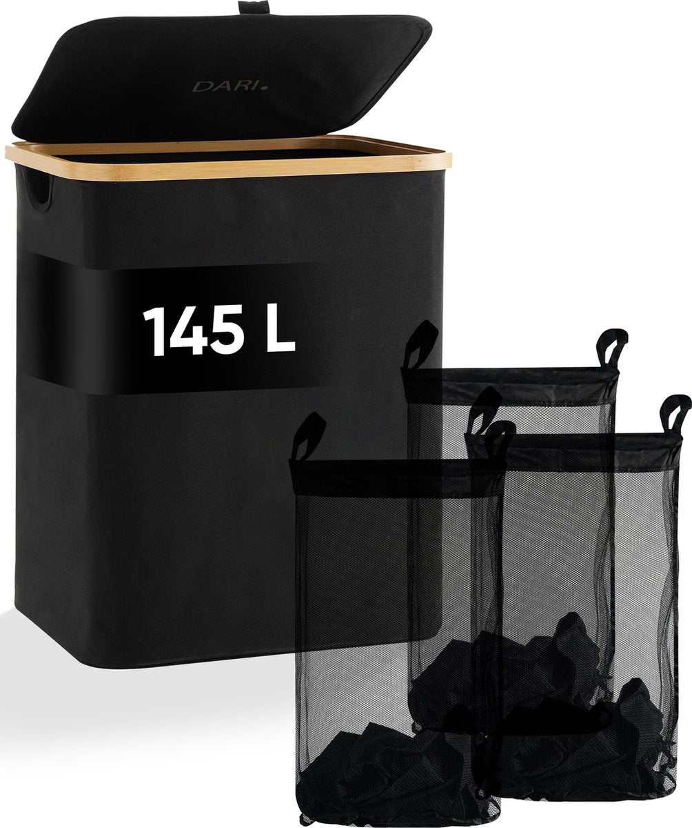 DARI 145L Wasmand | Opvouwbaar met Bamboe Frame