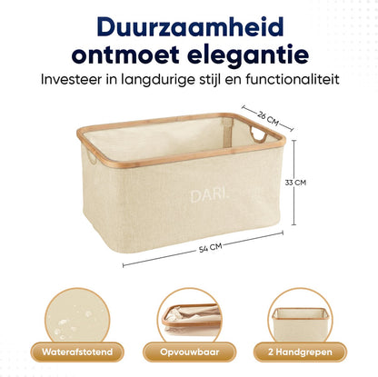 DARI 45L Wasmand | Opvouwbaar met Bamboe Frame